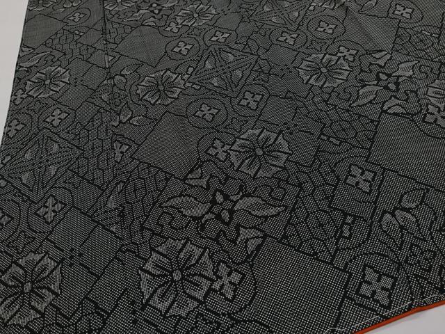 平和屋着物■本場大島紬　7マルキ　舞花文　大丸扱い　正絹　逸品　CABH3417ua
