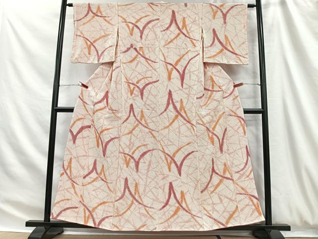 平和屋着物■上質な小紋　総絞り　草花文　正絹　逸品　CABH3418ua