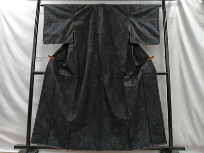 平和屋着物■本場大島紬　草花文　正絹　逸品　未使用　CABH3419ua
