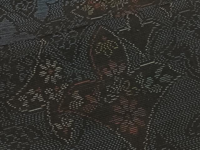 平和屋着物■本場大島紬　草花文　正絹　逸品　未使用　CABH3419ua