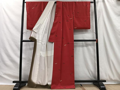 平和屋着物■上質な小紋　抽象文　金彩　正絹　逸品　CABH3420ua
