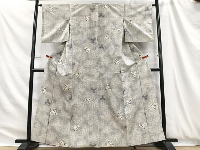 平和屋着物■上質な紬　毘沙門亀甲　正絹　逸品　CABH3421ua