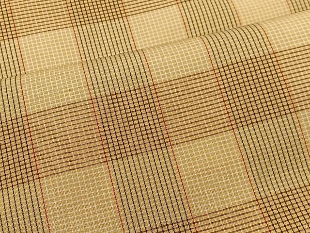 平和屋着物■本場縞大島紬　格子柄　正絹　逸品　CABH3422ua