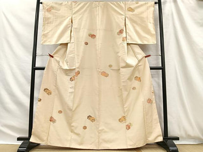 平和屋着物■上質な紬　亀甲花文　正絹　逸品　CABH3423ua