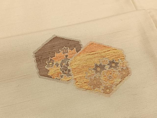 平和屋着物■上質な紬　亀甲花文　正絹　逸品　CABH3423ua