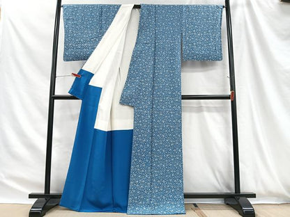 平和屋着物■上質な小紋　型染め　松竹梅　正絹　逸品　CABH3426ua