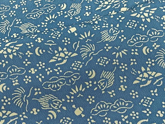 平和屋着物■上質な小紋　型染め　松竹梅　正絹　逸品　CABH3426ua