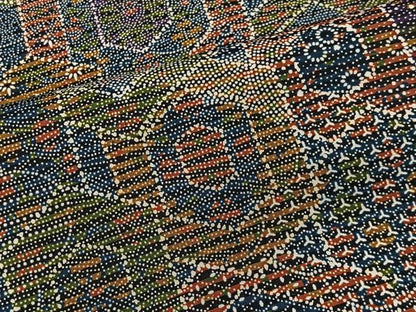 平和屋着物■本場染大島紬　亀甲文様　正絹　逸品　CABH3429ua
