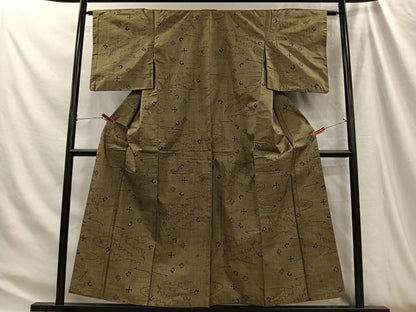 平和屋着物■本場大島紬　7マルキ　雲取り舞花文　正絹　逸品　CABH3431ua