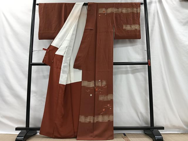平和屋着物■訪問着　刺繍　溢れ松葉　金糸　鈴乃屋扱い　正絹　逸品　CABH3432ua