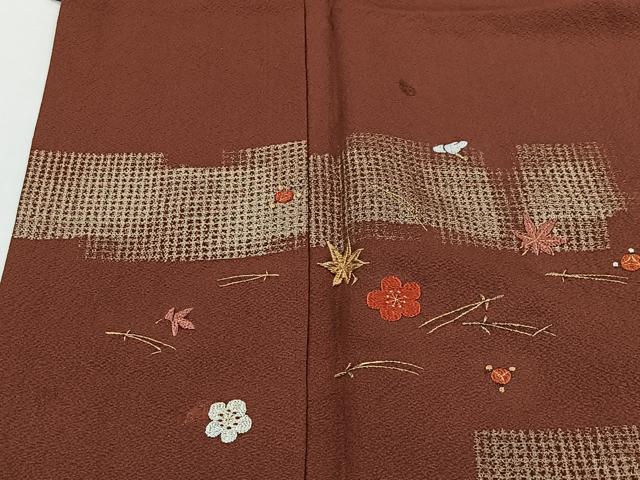 平和屋着物■訪問着　刺繍　溢れ松葉　金糸　鈴乃屋扱い　正絹　逸品　CABH3432ua