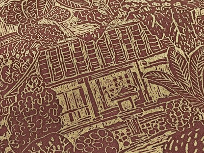 平和屋着物■上質な小紋　草花風景文　正絹　逸品　CABH3436ua
