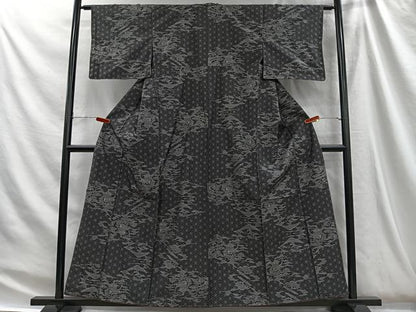 平和屋着物■本場大島紬　9マルキ　風景松文　正絹　逸品　未使用　CABH3438ua