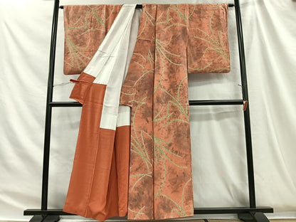 平和屋着物■上質な小紋　絞り　幾何学文様　暈し染め　正絹　逸品　CABH3441ua