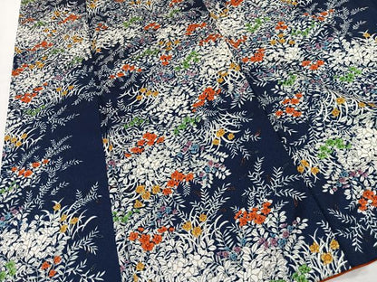 平和屋着物■上質な小紋　草花文　金彩　正絹　逸品　CABH3443ua