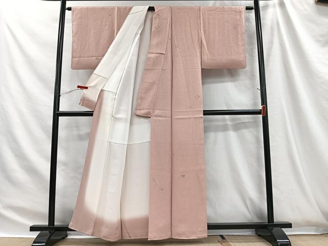 平和屋着物■上質な小紋　草花文　正絹　逸品　CABH3449ua