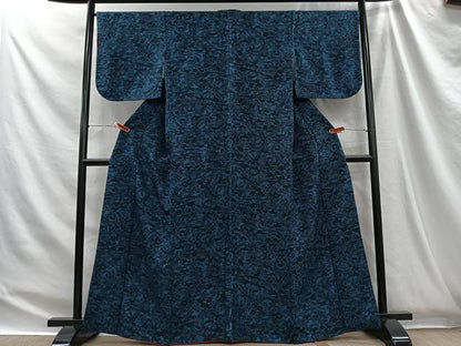 平和屋着物■上質な小紋　型染め　風景花文　正絹　逸品　CABH3452ua