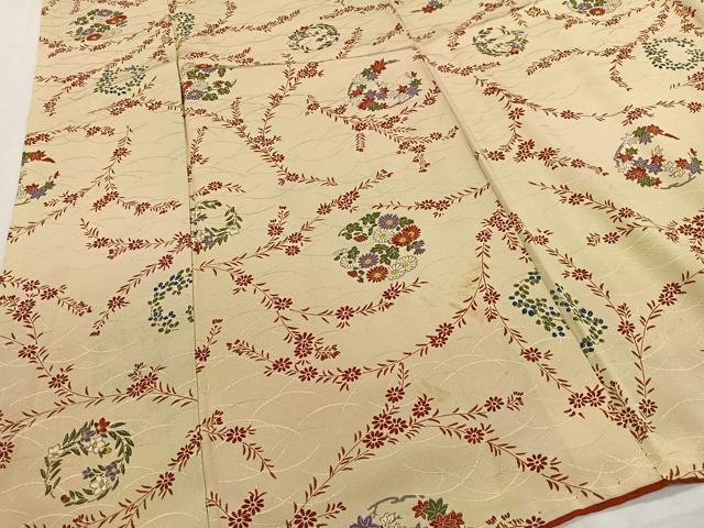 平和屋着物■上質な小紋　草花丸文　暈し染め　正絹　逸品　CABH3453ua