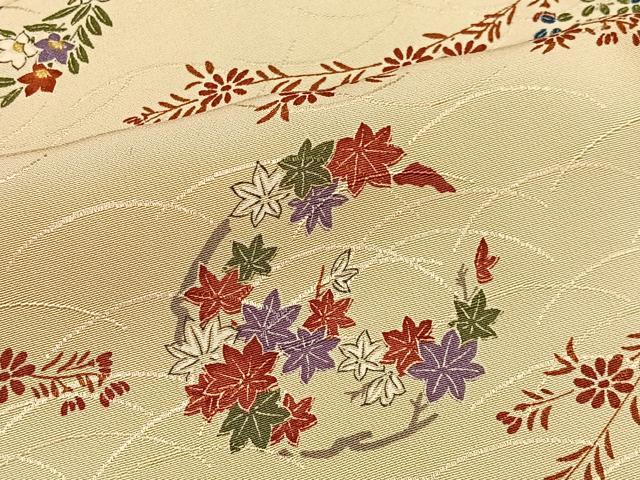 平和屋着物■上質な小紋　草花丸文　暈し染め　正絹　逸品　CABH3453ua