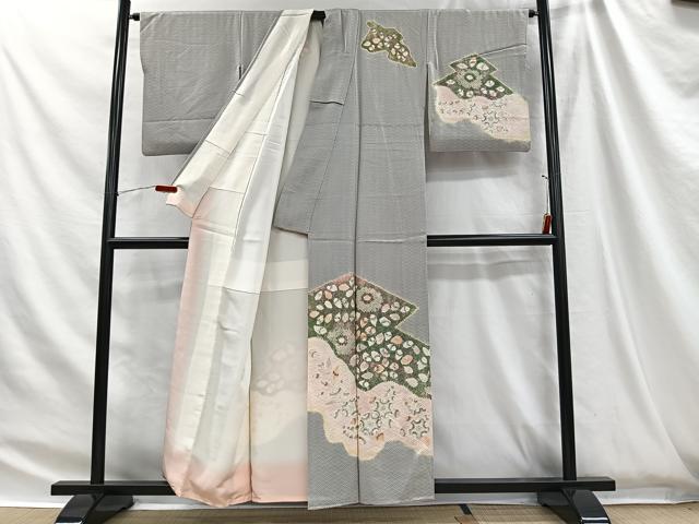 平和屋着物■訪問着　絞り　辻が花　正絹　逸品　CABH3457ua