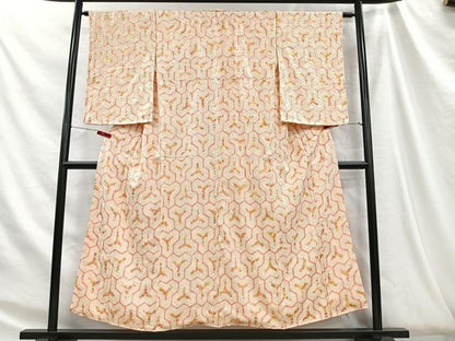 平和屋着物■上質な小紋　絞り　毘沙門亀甲　正絹　逸品　未使用　CABH3459ua