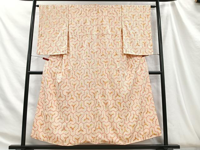 平和屋着物■上質な小紋　絞り　毘沙門亀甲　正絹　逸品　未使用　CABH3459ua