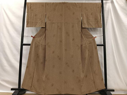 平和屋着物■上質な小紋　鹿の子文様　正絹　逸品　CABH3462ua