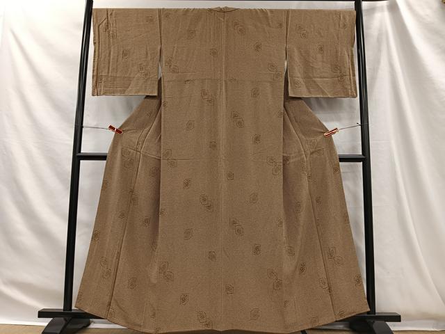 平和屋着物■上質な小紋　鹿の子文様　正絹　逸品　CABH3462ua