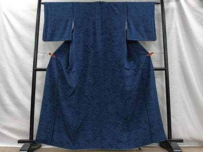 平和屋着物■上質な小紋　型染め　風景花文　正絹　逸品　CABH3468ua