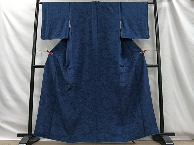 平和屋着物■上質な小紋　型染め　風景花文　正絹　逸品　CABH3468ua