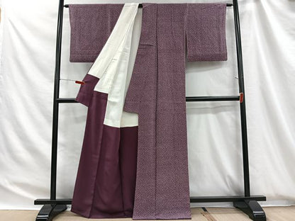 平和屋着物■江戸小紋　舞花文　正絹　逸品　CABH3472ua