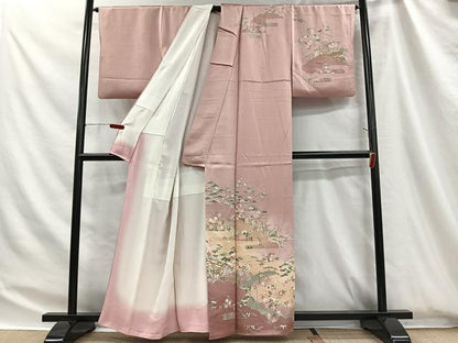 平和屋着物■訪問着　風景花文　暈し染め　正絹　逸品　CABH3477ua
