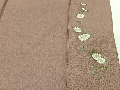 平和屋着物■中国三大刺繍　スワトウ刺繍　訪問着　雪輪枝花文　暈し染め　金彩　正絹　逸品　CABH3480ua