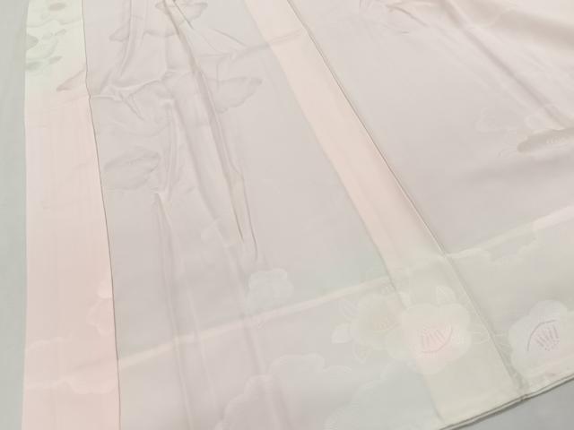 平和屋着物■長襦袢　無双仕立て　雲取り草花地紋　半衿刺繍　正絹　逸品　CABH3546ua