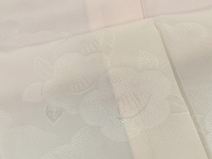 平和屋着物■長襦袢　無双仕立て　雲取り草花地紋　半衿刺繍　正絹　逸品　CABH3546ua