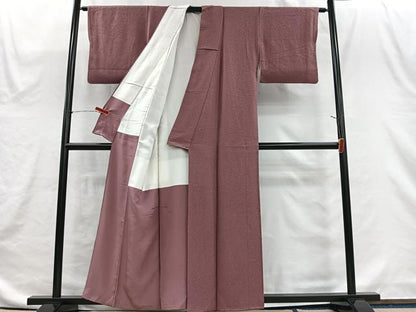 平和屋着物■上質な色無地　浅蘇芳色　正絹　逸品　CABH3549ua