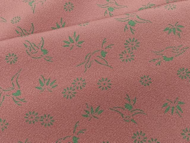 平和屋着物■上質な小紋　花鳥文　正絹　逸品　CABH3552ua