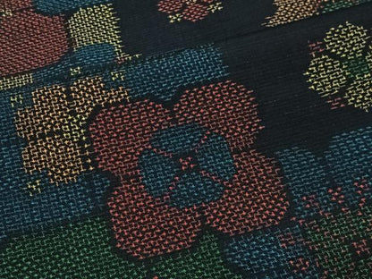 平和屋着物■上質な紬　花尽くし　正絹　逸品　CABH3553ua