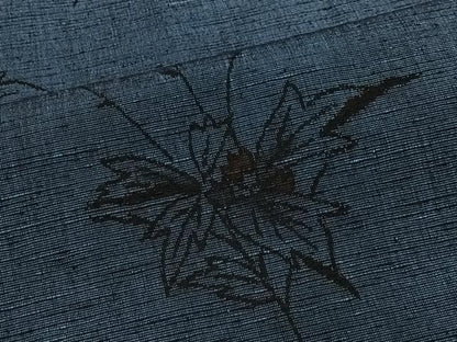 平和屋着物■上質な紬　草花文　正絹　逸品　CABH3554ua