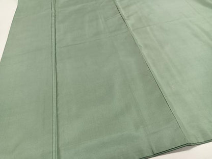 平和屋着物■本場染大島紬　山葵色　正絹　逸品　CABH3556ua