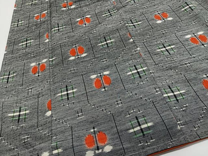 平和屋着物■上質な紬　絣文様　正絹　逸品　未使用　CABH3558ua