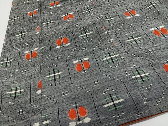 平和屋着物■上質な紬　絣文様　正絹　逸品　未使用　CABH3558ua