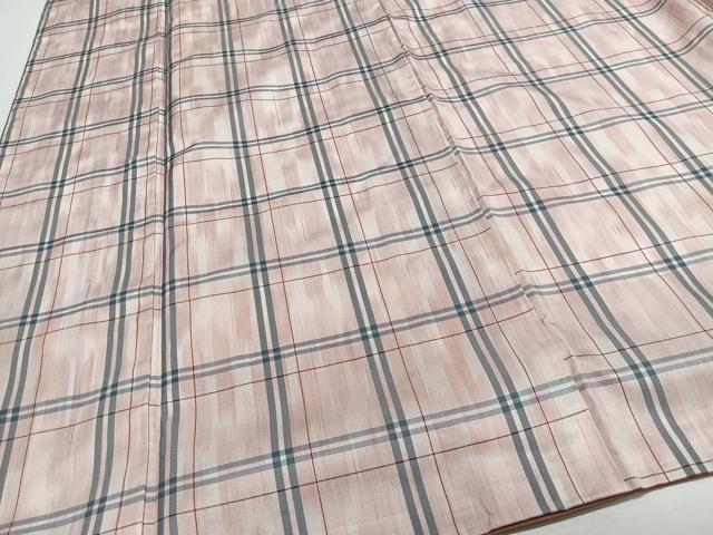 平和屋着物■本場縞大島紬　格子柄　正絹　逸品　CABH3559ua
