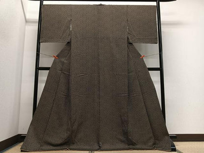 平和屋着物■上質な小紋　舞花文　正絹　逸品　CABH3560ua