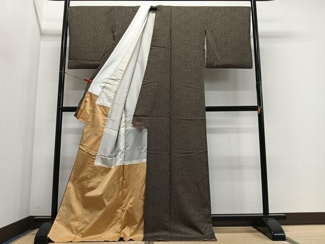 平和屋着物■上質な小紋　舞花文　正絹　逸品　CABH3560ua