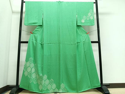 平和屋着物■訪問着　絞り　亀甲文様　正絹　逸品　CABH3561ua
