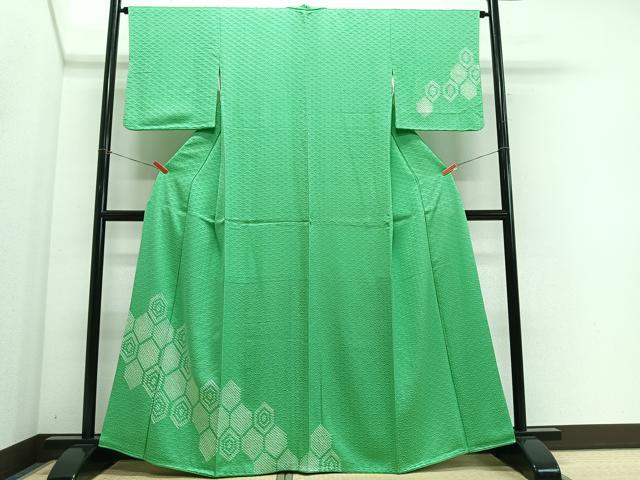 平和屋着物■訪問着　絞り　亀甲文様　正絹　逸品　CABH3561ua