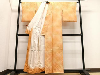 平和屋着物■上質な小紋　青海波地紋　暈し染め　正絹　逸品　CABH3571ua