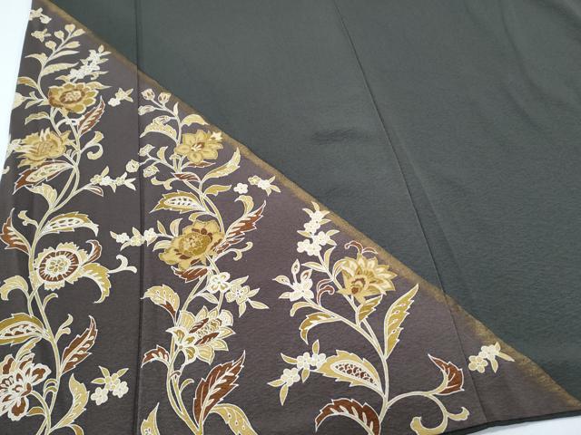 平和屋着物●訪問着　更紗花文　金彩　正絹　逸品　CABH3602th