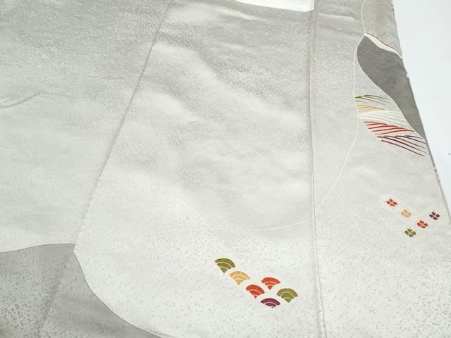 平和屋着物●訪問着　扇面道長花文　金彩　正絹　逸品　CABH3609th